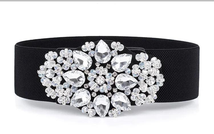 Luxury Diamond Wide Waist Belt