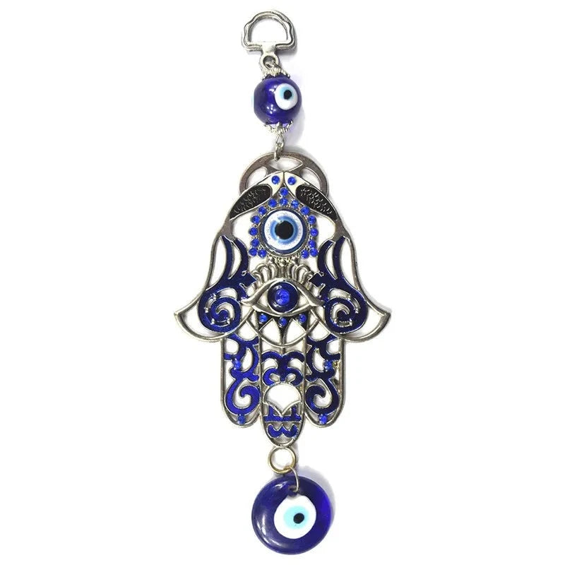 Evil Eye Fish Hamsa Hand Amulet Wall Hanging