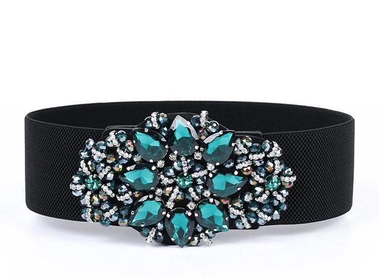 Luxury Diamond Wide Waist Belt