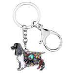 WEVENI Enamel Spaniel Dog Keychain