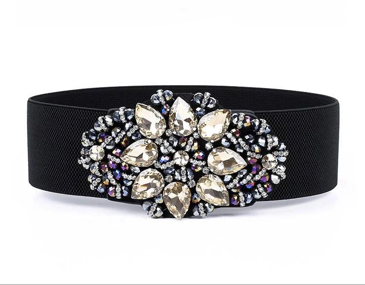 Luxury Diamond Wide Waist Belt