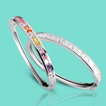 925 Sterling Silver Zircon Charm Bracelet