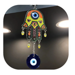 Quartz Crystal Evil Eye Hand Tassel Car Hanging