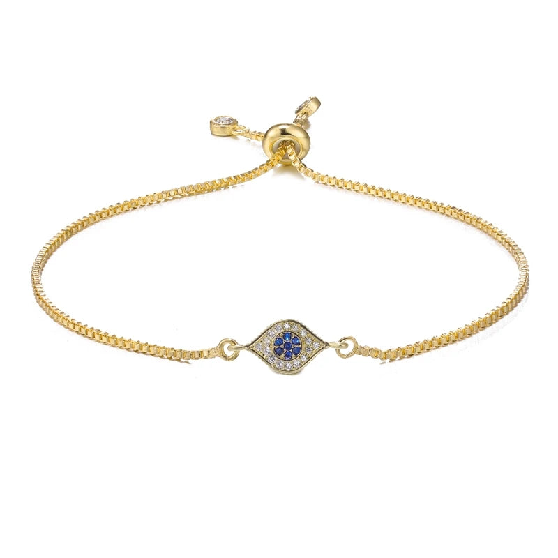 Turkish Evil Eye Bracelet – Zircon Greek Eye Charm