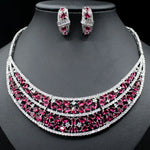 Luxury Rhodium Silver Cubic Zirconia Necklace