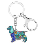 WEVENI Enamel Spaniel Dog Keychain