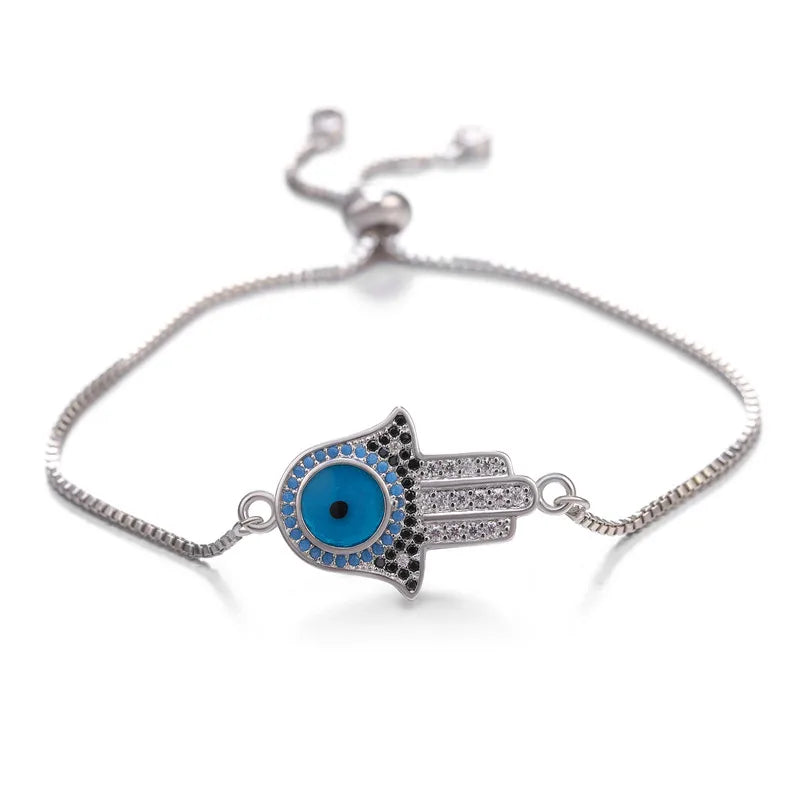 Turkish Evil Eye Bracelet – Zircon Greek Eye Charm