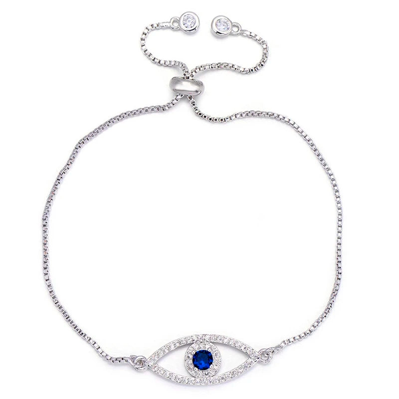 Turkish Evil Eye Bracelet – Zircon Greek Eye Charm