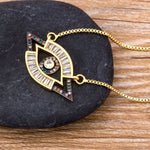 Evil Eye CZ Stone Necklace 