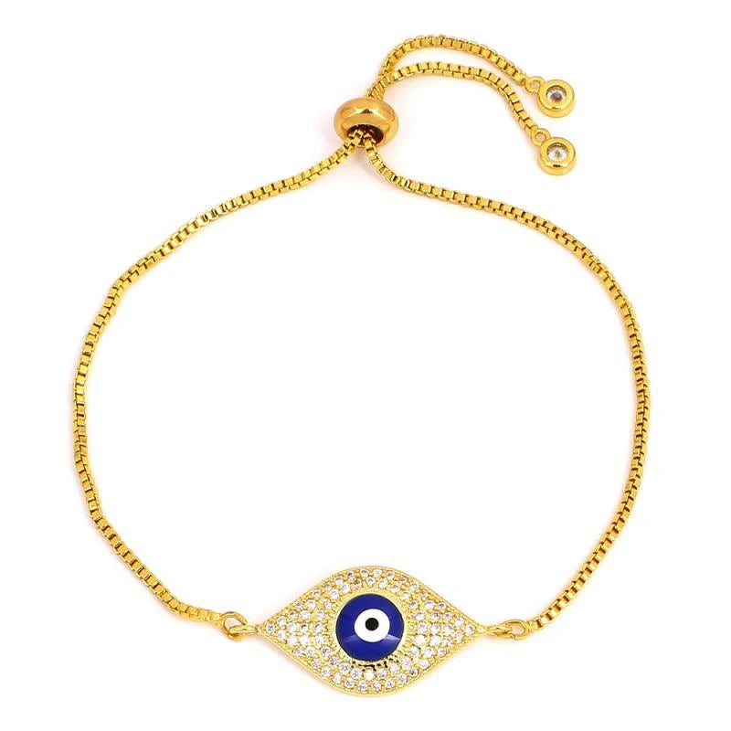 Turkish Evil Eye Bracelet – Zircon Greek Eye Charm