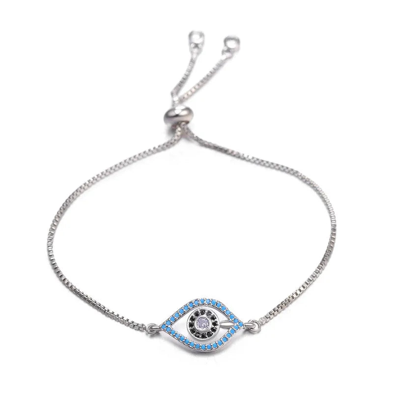 Turkish Evil Eye Bracelet – Zircon Greek Eye Charm