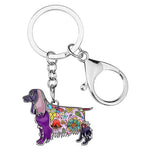 WEVENI Enamel Spaniel Dog Keychain