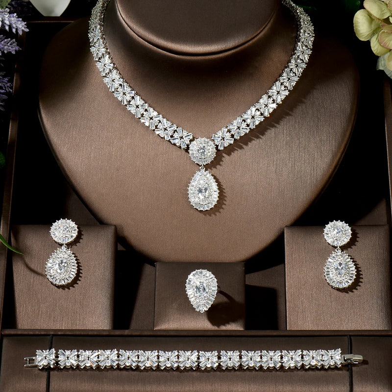 Luxury Dubai White Jewelry Set