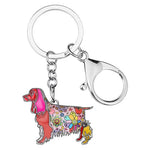 WEVENI Enamel Spaniel Dog Keychain