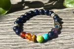 Lapis Lazuli Seven Chakra Beads (6–8mm)