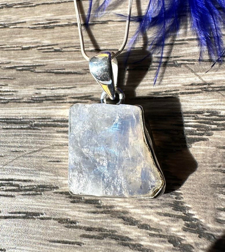 Moonstone (Raw) Necklace Pendant 
