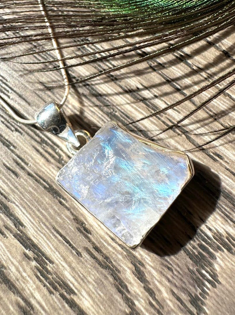 Moonstone (Raw) Necklace Pendant 