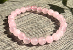 Dark Rose Quartz Bracelet 8mm 