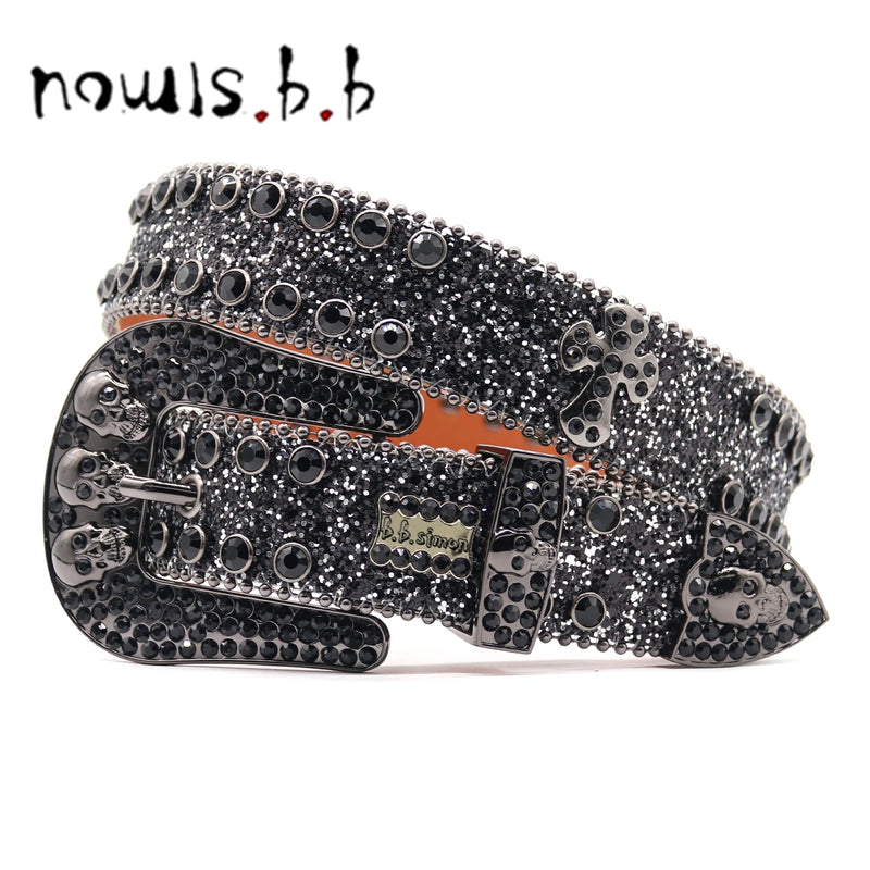 NOWISBB Y2K Rhinestone Belt – Western Cowgirl Bling Designer