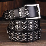 Genuine Leather Punk Rock Belt