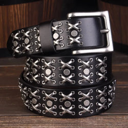 Handmade Genuine Leather Punk Rock Belt