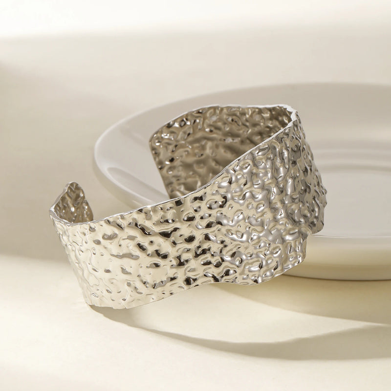 Wrinkle-Textured Cuff Bracelet