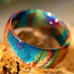 Bohemian Rainbow Resin Ring