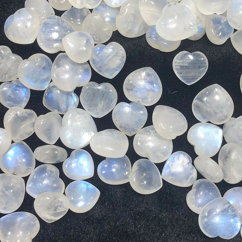 Natural Moonstone Heart Gemstone