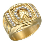 Egyptian Green Pharaoh Portrait Ring