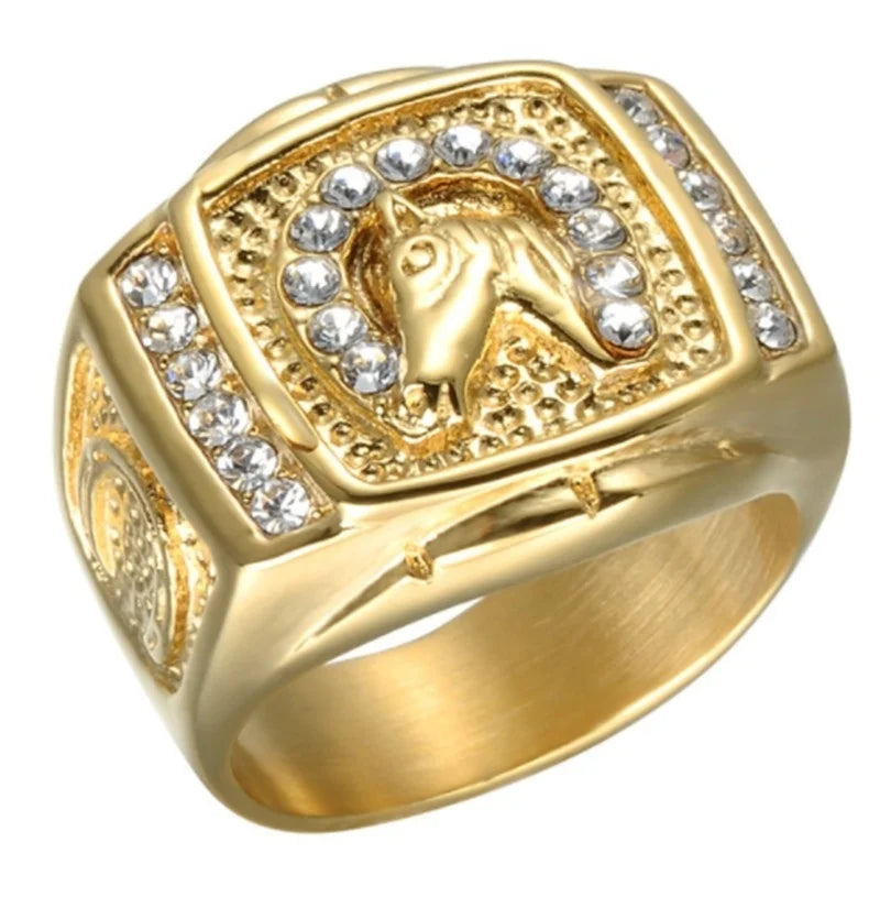 Egyptian Green Pharaoh Portrait Ring