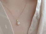 14k Gold Plated Zircon Flower Bracelet for Women