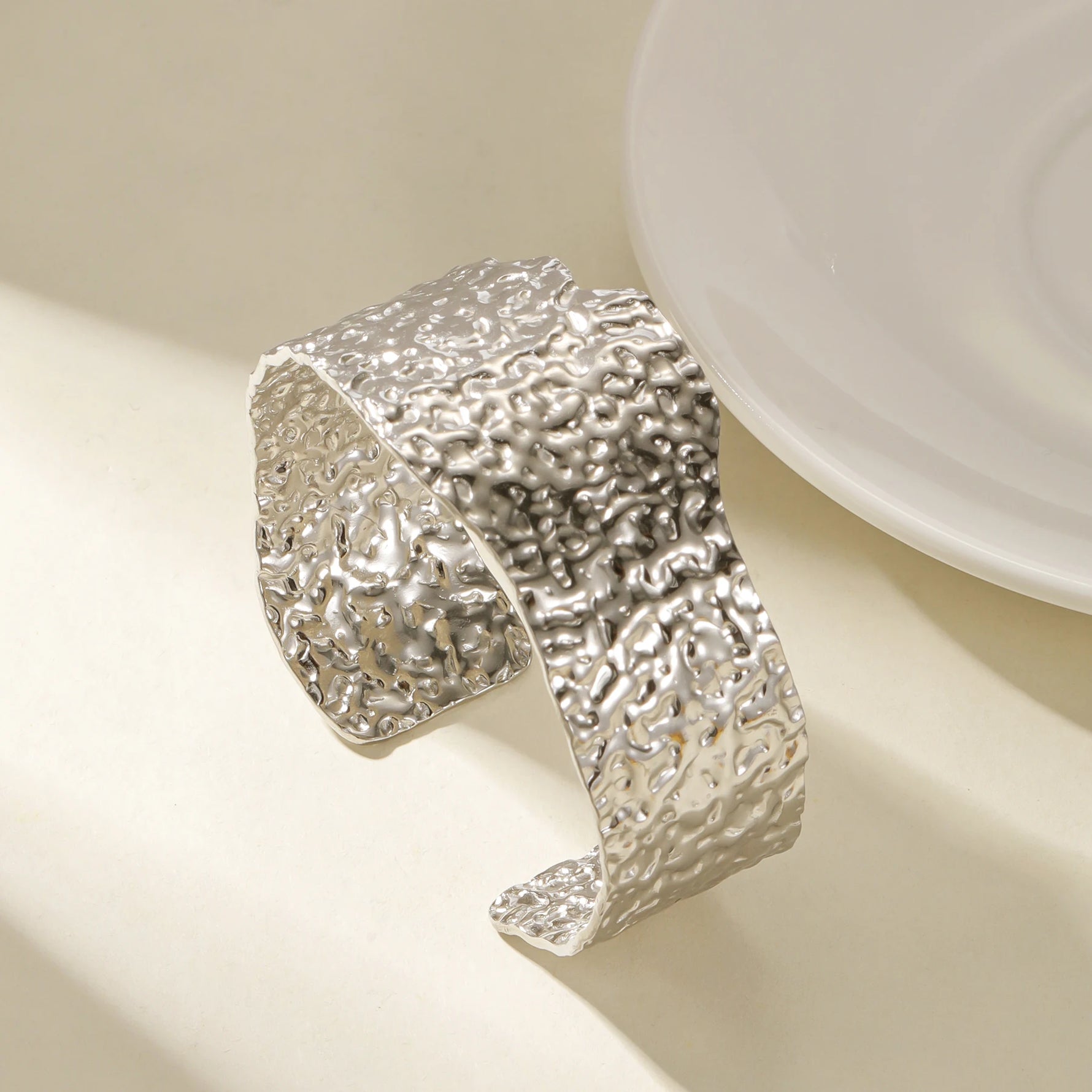 Wrinkle-Textured Cuff Bracelet