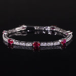 Lab-Grown Ruby Tennis Bracelet
