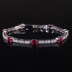 Lab-Grown Ruby Tennis Bracelet