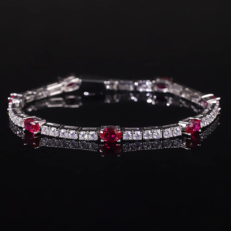 Lab-Grown Ruby Tennis Bracelet