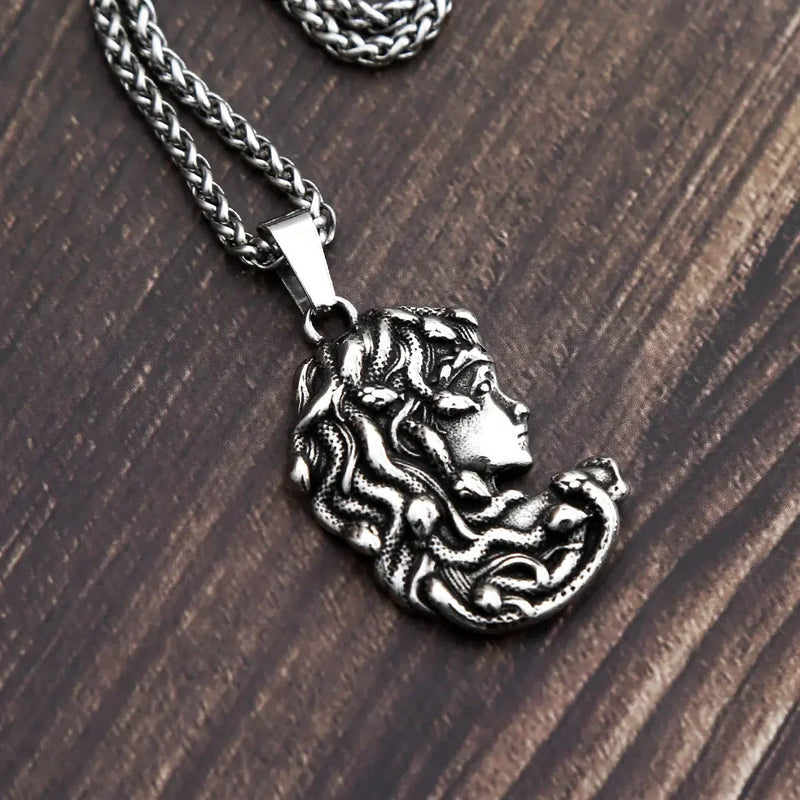 Gorgon Pendant Necklace - Gothic Greek Mythology