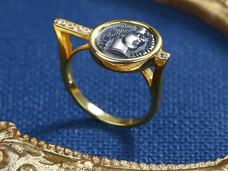 Greek Deity Roman Coin Ring