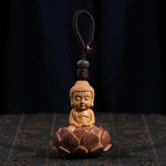 Ethnic Style Wood Carving Keychain