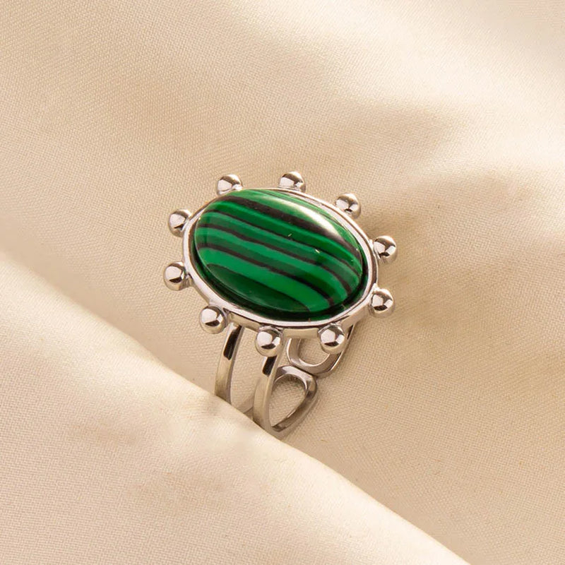 Green Turquoise Adjustable Ring