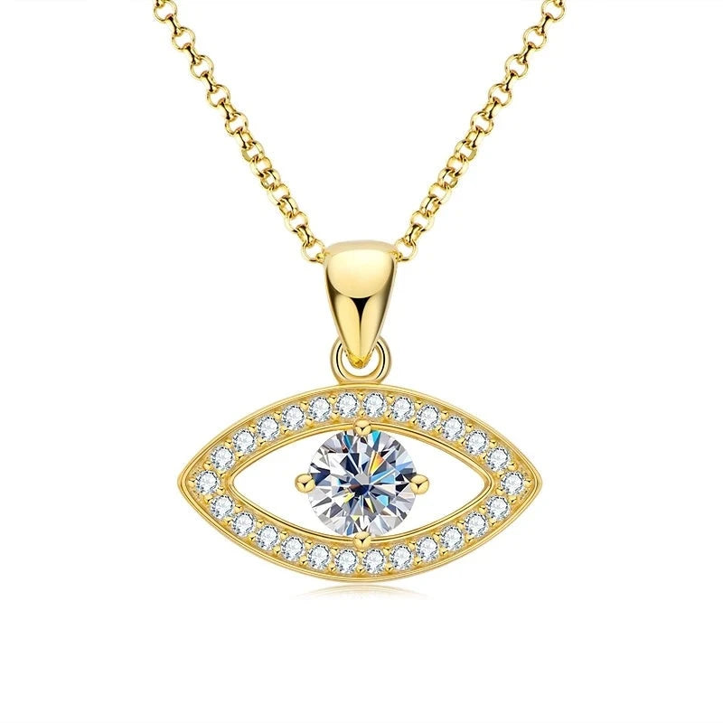 Evil Eye Moissanite Pendant