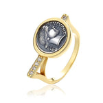 Greek Deity Roman Coin Ring