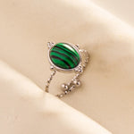 Green Turquoise Adjustable Ring