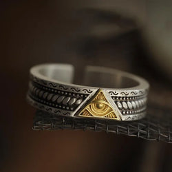 Egyptian Eye of Horus Adjustable Ring