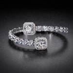 TUHE Luxury Moissanite 925 Silver Hip-Hop Bangle
