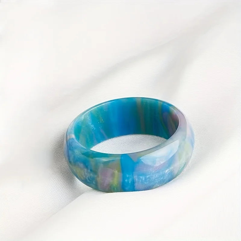 Bohemian Rainbow Resin Ring