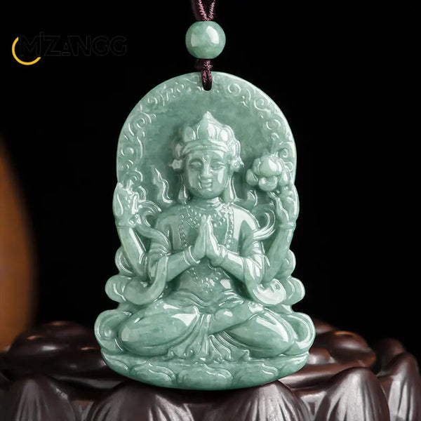 Jadeite Guanyin Pendant