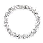 S925 Iced Out Cross Infinity Bracelet