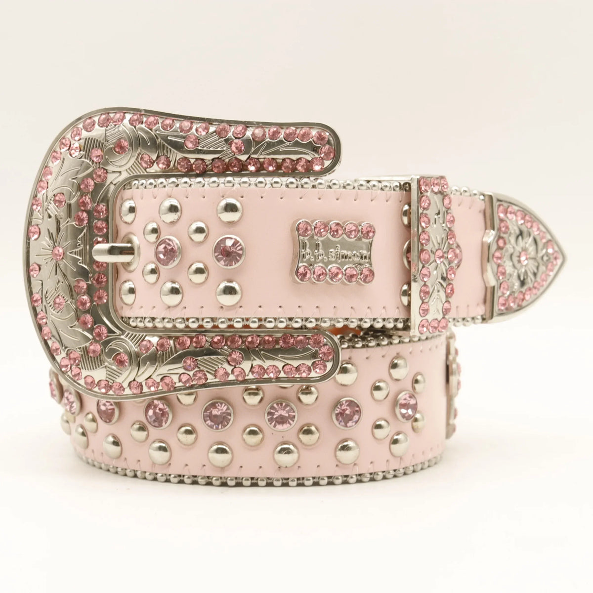 Shiny Silver BB Simon Belts