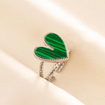 Green Turquoise Adjustable Ring