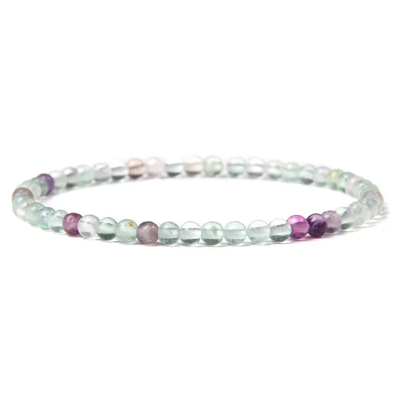 Unisex Natural Stone Beaded Elastic Bracelet